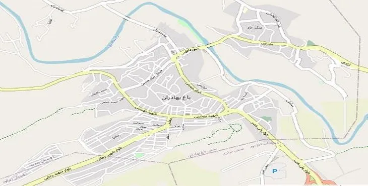 دانلود نقشه شهر باغ بهادران + pdf با کیفیت بالا
