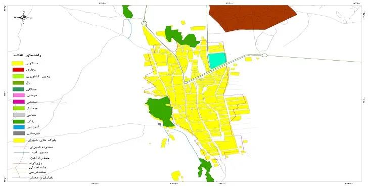 نقشه شیپ فایل (GIS) شهر لایبید 1404 + عکس با کیفیت