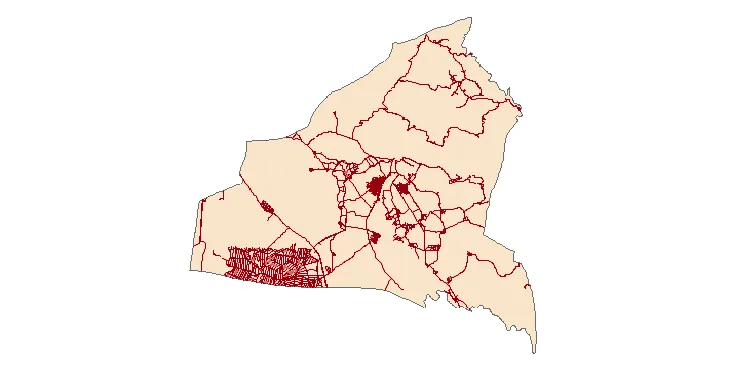 جدیدترین نقشه شیپ فایل راه های شهرستان گتوند + PDF