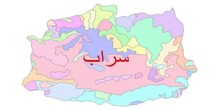 نقشه شیپ فایل (GIS) زمین شناسی شهرستان سراب