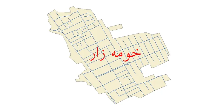 دانلود نقشه شیپ فایل شبکه معابر شهر خومه زار