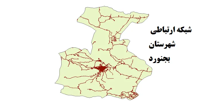 جدیدترین نقشه شیپ فایل راه های شهرستان بجنورد + PDF