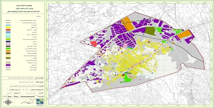 دانلود نقشه کاربری اراضی شهر سردرود | وضع موجود