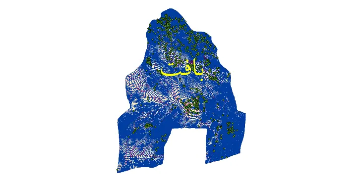 دانلود نقشه های شیپ فایل شهرستان بافت + کاملترین لایه GIS