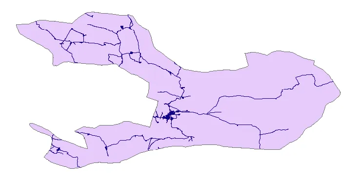 جدیدترین نقشه شیپ فایل راه های شهرستان لارستان + PDF