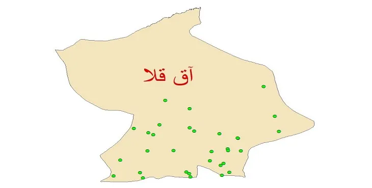 دانلود نقشه شیپ فایل کیفیت آب چاه های شهرستان آق قلا