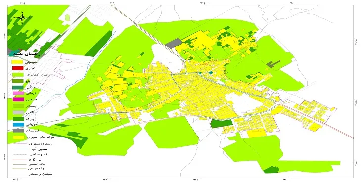 نقشه شیپ فایل (GIS) شهر صغاد 1404 + عکس با کیفیت