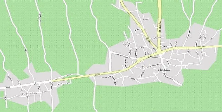 دانلود نقشه شهر شندآباد + pdf با کیفیت بالا