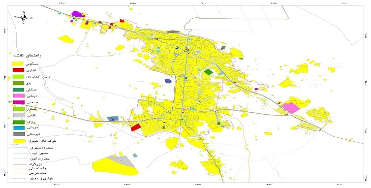 نقشه شیپ فایل (GIS) شهر هادیشهر 1404 + عکس با کیفیت