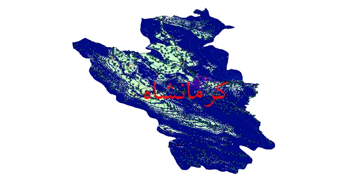 دانلود نقشه های شیپ فایل شهرستان کرمانشاه + کاملترین لایه GIS