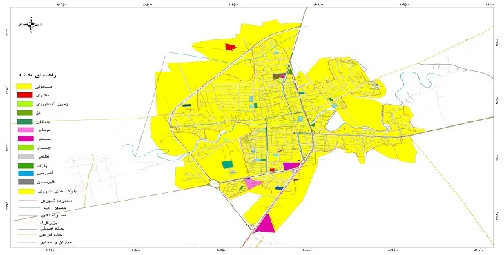 نقشه شیپ فایل (GIS) شهر آق قلا 1404 + عکس با کیفیت