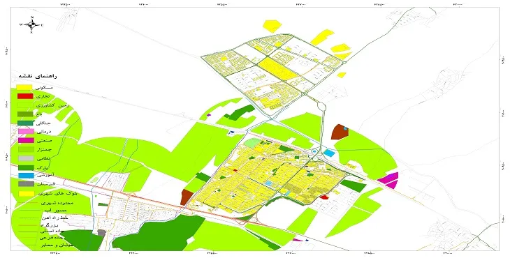 نقشه شیپ فایل (GIS) شهر محمدیه 1404 + عکس با کیفیت