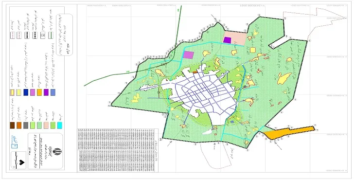 نقشه محدوده و حریم شهر زابل | کیفیت بالا
