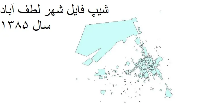 دانلود شیپ فایل بلوک آماری شهر لطف آباد