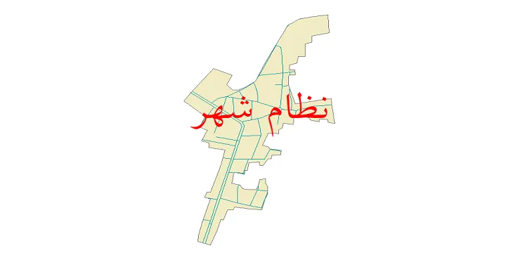 دانلود نقشه شیپ فایل شبکه معابر شهر نظام شهر