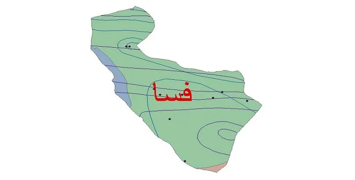 نقشه شیپ‌ فایل اقلیم‌شناسی شهرستان فسا + 7 لایه اقلیمی
