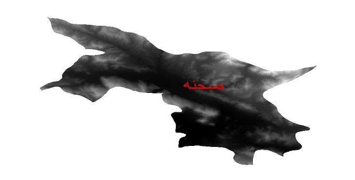 دانلود نقشه دم (DEM) شهرستان صحنه | دقت 30 متر