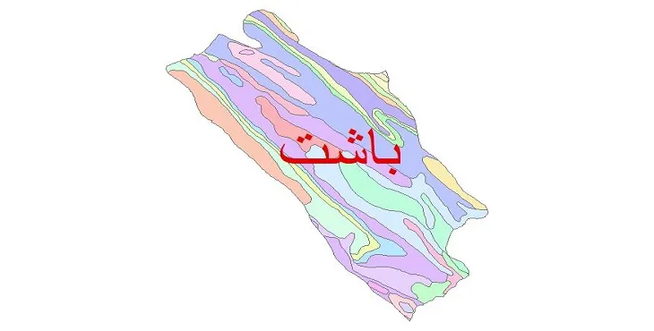 نقشه شیپ فایل (GIS) زمین شناسی شهرستان باشت