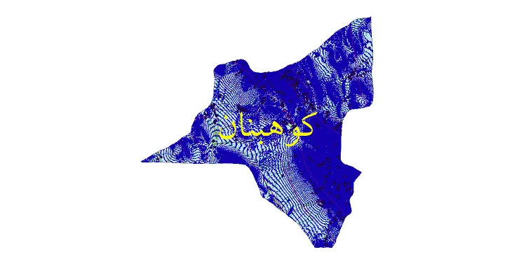 دانلود نقشه های شیپ فایل شهرستان کوهبنان + کاملترین لایه GIS