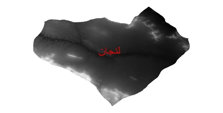 دانلود نقشه دم (DEM) شهرستان لنجان | دقت 30 متر