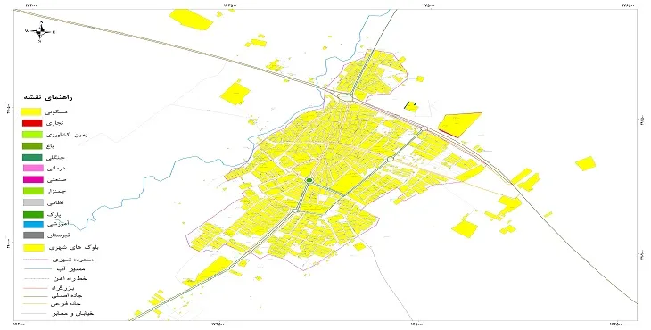 نقشه شیپ فایل (GIS) شهر دهگلان 1404 + عکس با کیفیت