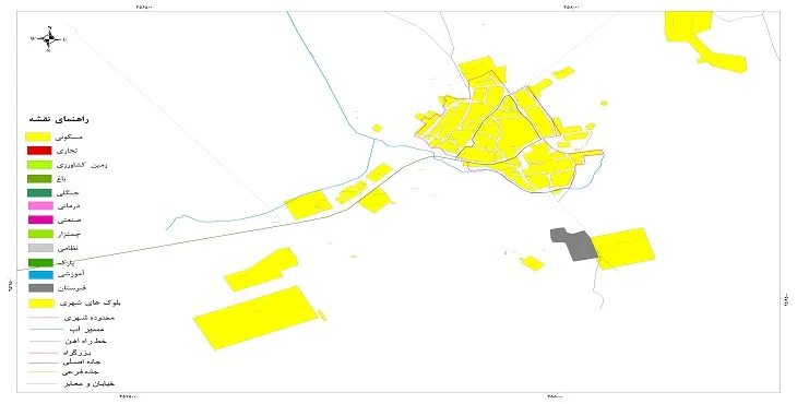 نقشه شیپ فایل (GIS) شهر گلگیر 1404 + عکس با کیفیت