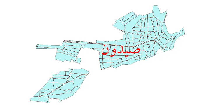 دانلود نقشه شیپ فایل شبکه معابر شهر صیدون