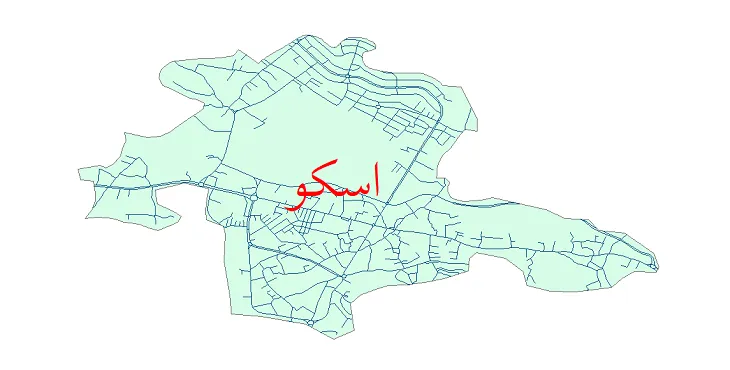 دانلود نقشه شیپ فایل شبکه معابر شهر اسکو