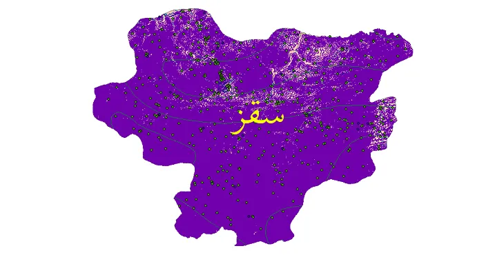 دانلود نقشه های شیپ فایل شهرستان سقز + کاملترین لایه GIS