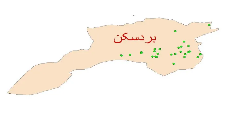 دانلود نقشه شیپ فایل کیفیت آب چاه های شهرستان بردسکن