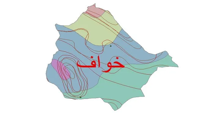 نقشه شیپ‌ فایل اقلیم‌شناسی شهرستان خواف + 7 لایه اقلیمی
