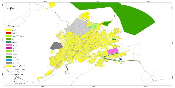 نقشه شیپ فایل (GIS) شهر جوانرود 1404 + عکس با کیفیت