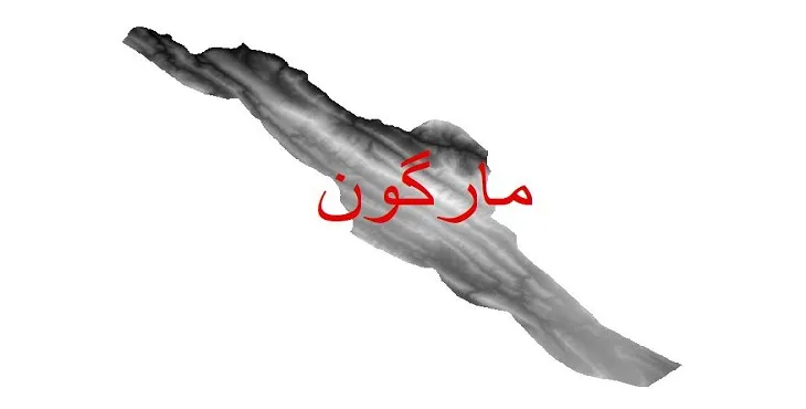 دانلود نقشه دم (DEM) شهرستان مارگون | دقت 30 متر