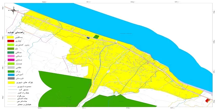 نقشه شیپ فایل (GIS) شهر چابکسر 1405 + عکس با کیفیت