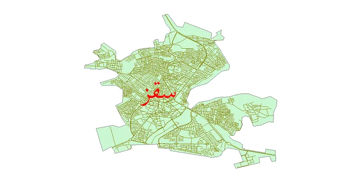 دانلود نقشه شیپ فایل شبکه معابر شهر سقز