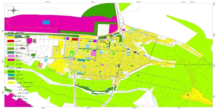 نقشه شیپ فایل (GIS) زرین شهر سال 1404 + عکس با کیفیت