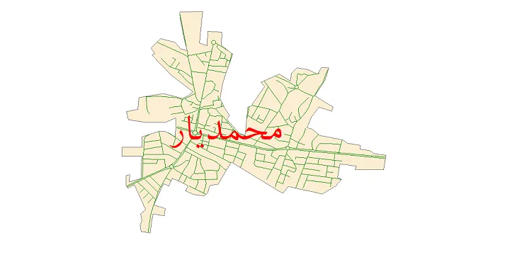 دانلود نقشه شیپ فایل شبکه معابر شهر محمدیار