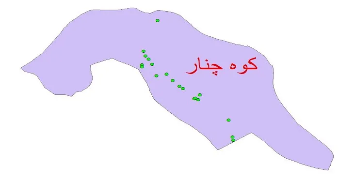 دانلود نقشه شیپ فایل کیفیت آب چاه های شهرستان کوه چنار