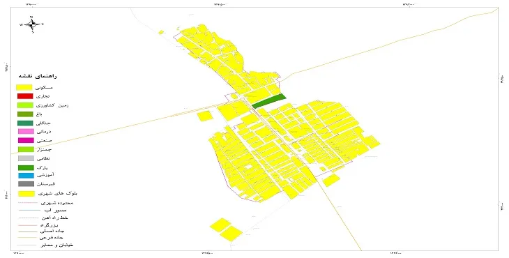 نقشه شیپ فایل (GIS) نیل شهر 1404 + عکس با کیفیت