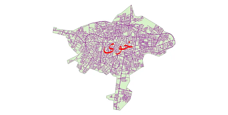 دانلود نقشه شیپ فایل شبکه معابر شهر خوی