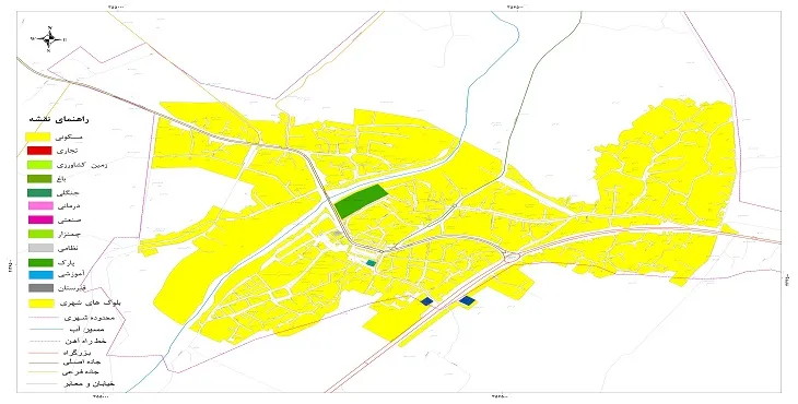 جدیدترین نقشه شهر مرجقل | قابل چاپ + کیفیت بالا